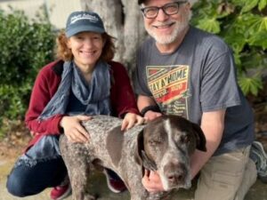 Lonestar with his new mom and dad