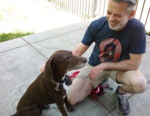 Daizy with her new Dad.