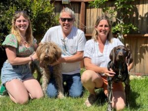 Pasha with her new forever family.