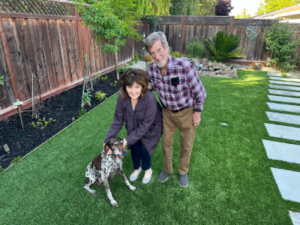 Brandy with her new Mom and Dad.