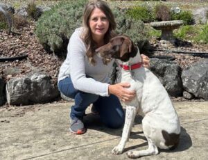 Lacey with her new forever Mom.