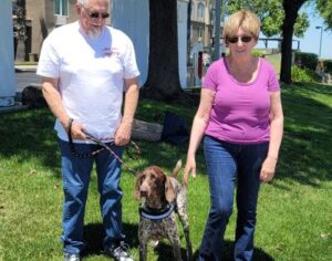 Manny with his new Mom and Dad.