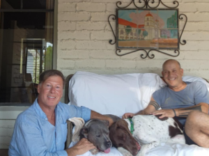 Widgett with his new forever family.