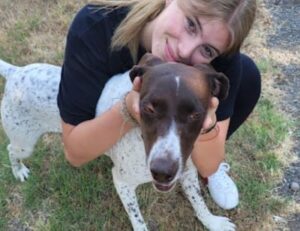 Dior with her new forever mom.