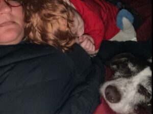 Sunza with her new forever family.