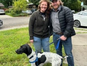 Gunner4 with his new forever Mom and Dad.