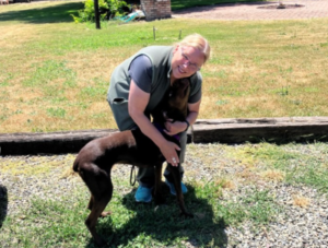 Emmeline with her new Mom.