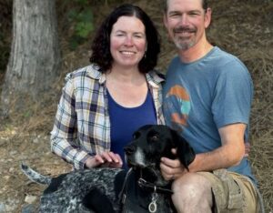 Capone with his new forever family.
