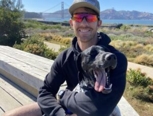 Aero with his new dad.