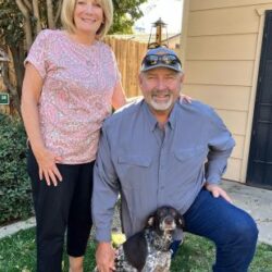 Heidi with her new forever Mom and Dad.