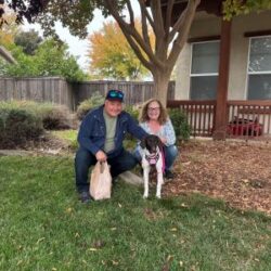 Brooke with her new Mom and Dad.