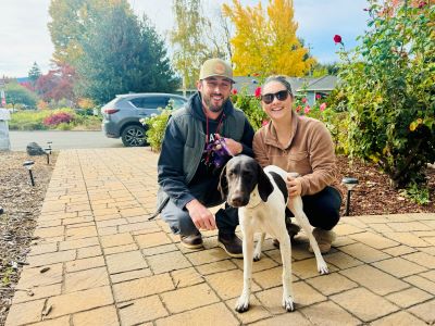 Fern with her new Mom and Dad.