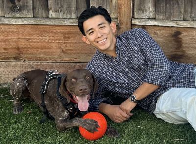 Frodo with his new Dad.