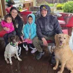 Kassie with her new forever family.