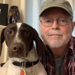 Poppy with her new forever Dad.