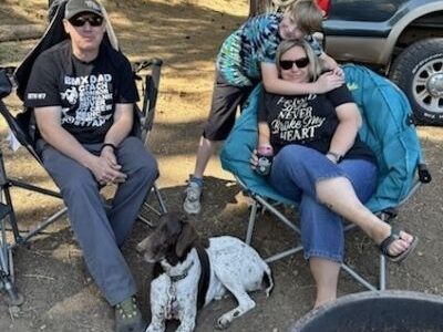 Maddie with her new forever family.