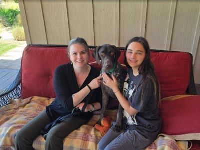 Kai with his new forever family.