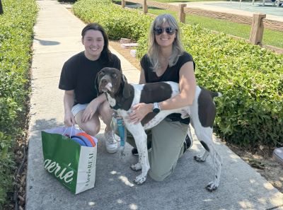 Mack with his new forever family.