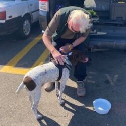 Blu with her new Dad.