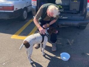 Blu with her new Dad.