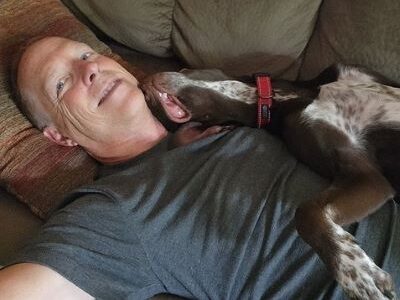 Zillie with his new dad.