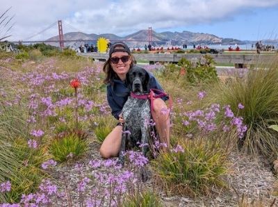 Greta with her new Mom.