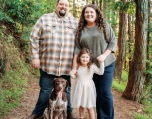 Gunner with his new family.