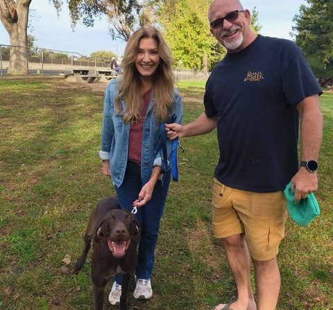 Zigi with his new Mom and Dad.