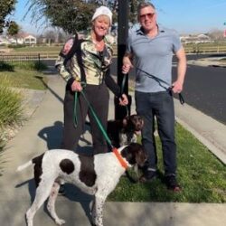 Koda with her new forever family.