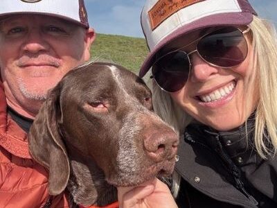 Skrugs with his new Mom and Dad.