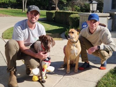 Rowan with his new forever family.