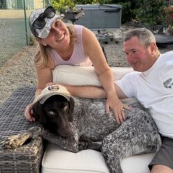 Kenny with his new Mom and Dad.