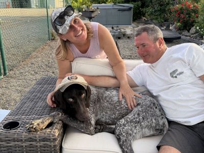 Kenny with his new Mom and Dad.