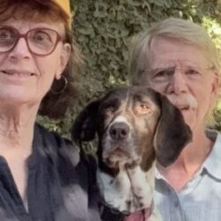 Misty with her new Mom and Dad.
